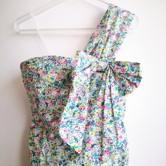 J. CREW Liberty One-Shoulder Bow Dress - Picture 4 of 7